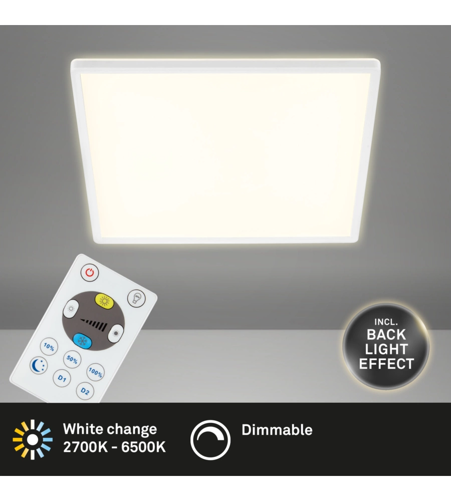 PLAFONIERA A LED SLIM- LED CCT BIANCO - 42x42 CM